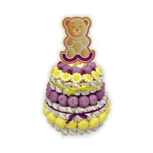 Torta 1 piano con caramelle e topper