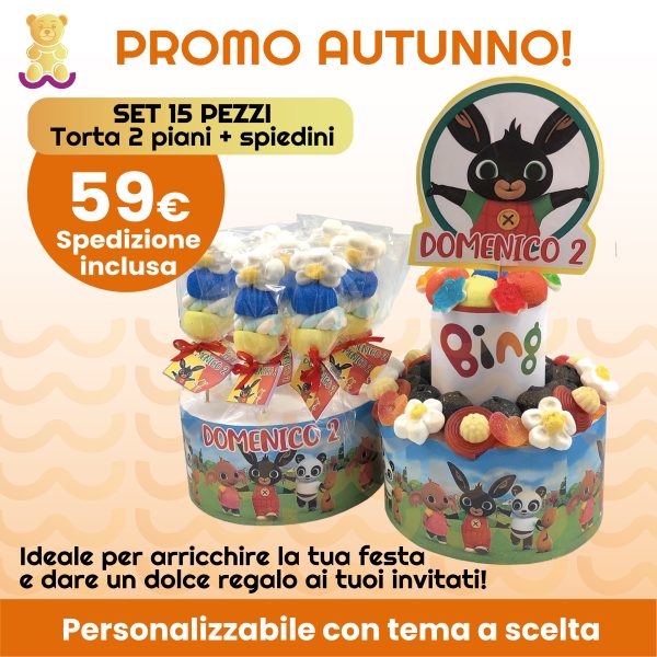 PROMO - Set torta 2 piani + spiedini